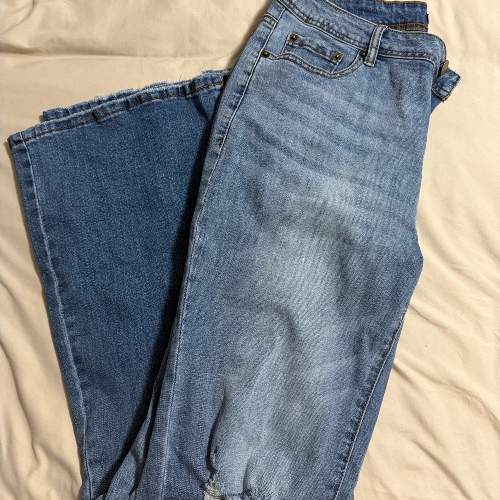 Stylish Light Blue Boot Cut Women's Jeans